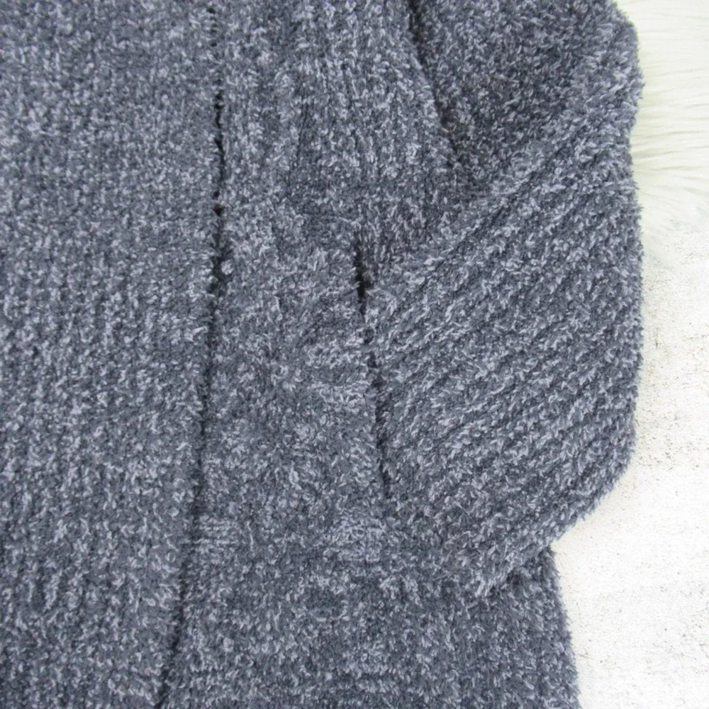 BAREFOOT DREAMS Blue CozyChic Cabin Cable Knit Cardigan Women’s Size Small